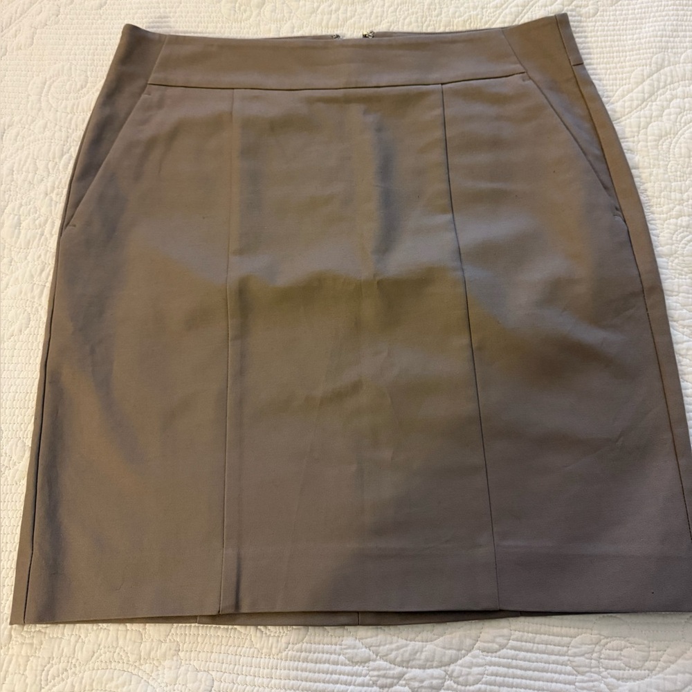 Ann Taylor Tan Pencil Skirt Knee-Length Work